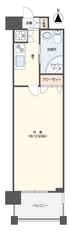 エグゼレジデンスタワー / 3階部分 / １Ｋタイプ